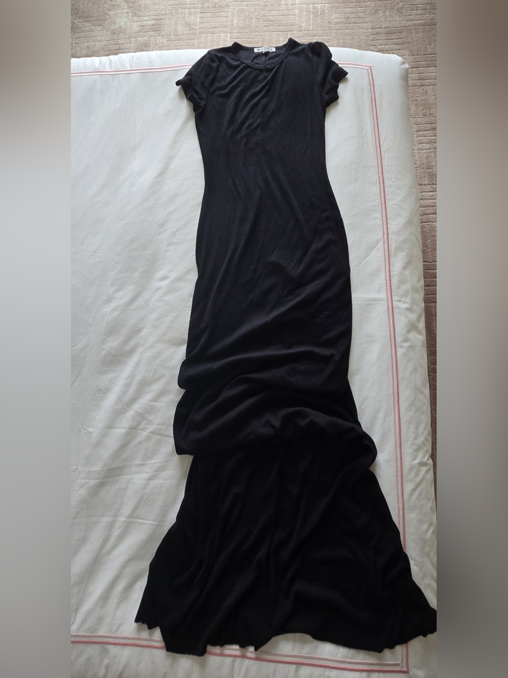 Black Stretch Maxi t shirt dress